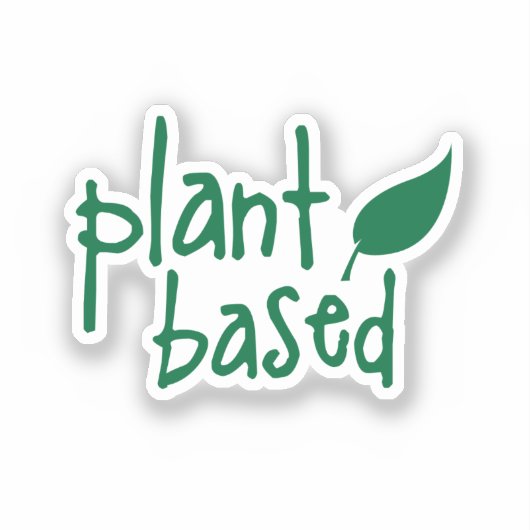 Plant Gebaseerd met bladontwerp Sticker (Voorkant)