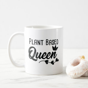 Plant gebaseerde koningin Funny Vegan Vegetarian Koffiemok
