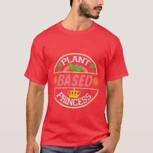 Plant gebaseerde prinses vegetarian t-shirt