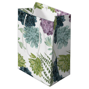 Plant geluk Collectie Succulent Patroon Medium Cadeauzakje