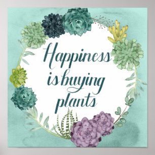 Plant Geluk   Geluk koopt Planten Poster