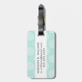 Plant Geluk | Pastel Succulent Patroon Bagagelabel (Achterkant verticaal)