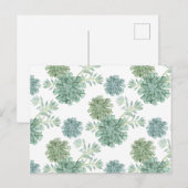 Plant Geluk | Succulent Patroon Briefkaart (Voorkant / Achterkant)