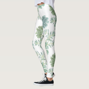 Plant Geluk Succulent Patroon Leggings