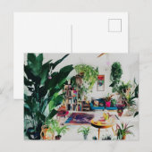 Plant gevulde woonkamer briefkaart (Voorkant / Achterkant)