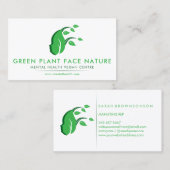 Plant Gezicht Natuur Veganistisch groen Visitekaartje (Voorkant / Achterkant)