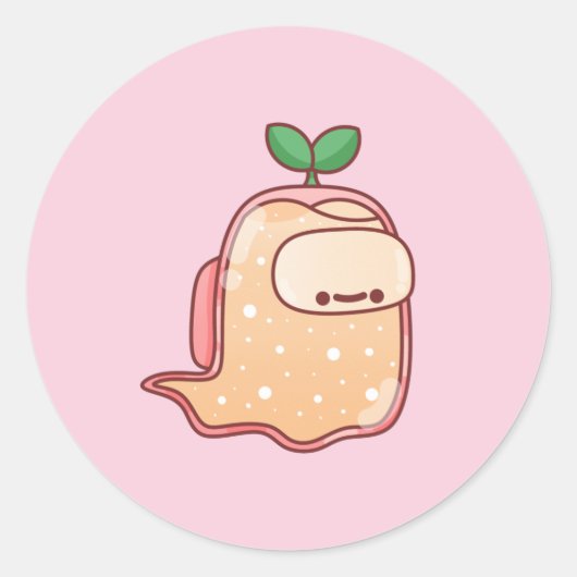 Plant Ghost Ronde Sticker (Voorkant)