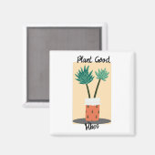 plant goede vibes magneet (Voorkant / Achterkant)