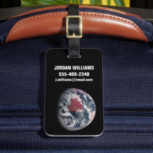 Plant groei op Planet Earth. Bagagelabel