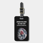 Plant groei op Planet Earth. Bagagelabel (Voorkant verticaal)