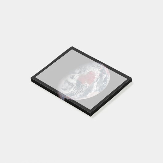 Plant groei op Planet Earth. Post-it® Notes (Schuin)