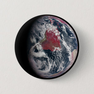 Plant groei op Planet Earth. Ronde Button 5,7 Cm