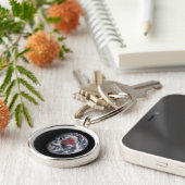 Plant groei op Planet Earth. Sleutelhanger (Zijkant)