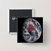 Plant groei op Planet Earth. Vierkante Button 5,1 Cm (Voorkant /achterkant)