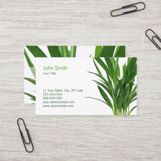 Plant Groene bladeren Visitekaartje (Voorkant / Achterkant in situ)