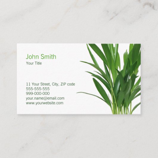 Plant Groene bladeren Visitekaartje (Voorkant)