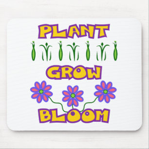 Plant Grow Bloom Quote Pink Flowers Yellow Text Muismat