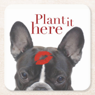 "Plant het hier" papieren onderzetters