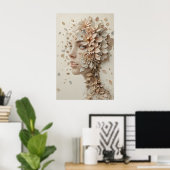 Plant-Human Fusion Poster Abstracte muurkunst (Thuiskantoor)