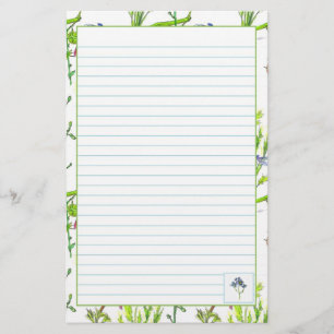 Plant Illustratie Waterverf Groenten gevoerd Briefpapier