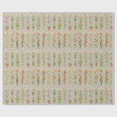  Plant Illustraties Rustic Cadeaupapier (Vlak)