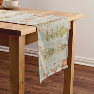 Plant Illustraties Rustic Korte Tafelloper