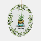 Plant Lady, Aloe Plant Keramisch Ornament (Rechts)