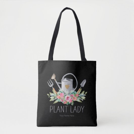 Plant Lady Boho Waterverf Gardener Humor Canvas ta Draagtas (Voorkant)