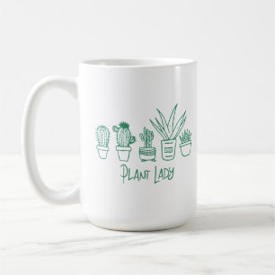 Plant Lady Cactus Succulent Gardening Lover Koffiemok