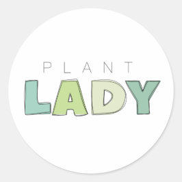 Plant Lady Circle Stickers