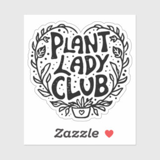Plant lady club sticker