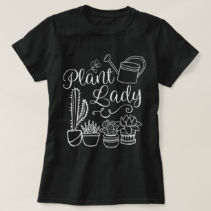 Plant Lady Esthetische Cute Plant Moeder T-shirt