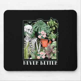 Plant Lady Halloween Nooit Beter Skeleton Gardeni Muismat
