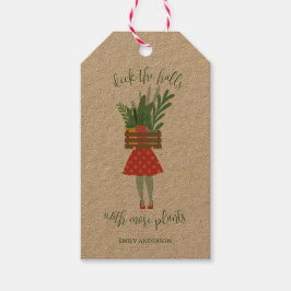 Plant Lady kerstcadeau-Label Cadeaulabel