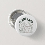 Plant lady ronde button 3,2 cm (Voorkant /achterkant)
