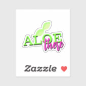 Plant Leaf Neon Script Lettering Sticker (Vel)