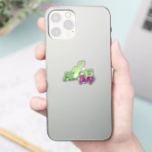 Plant Leaf Neon Script Lettering Sticker (Telefoon)