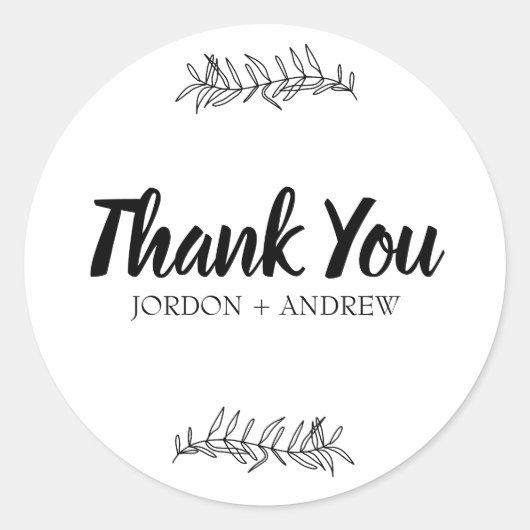 Plant Leaf Roma Minimalist Sticker (Voorkant)