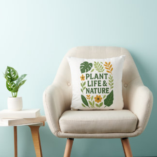 Plant leven & Natuur – Botanisch ontwerp Kussen