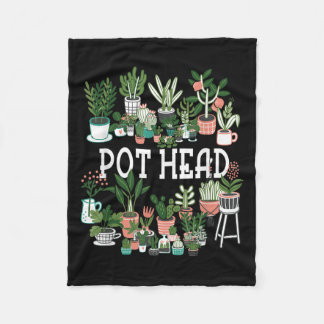 Plant liefhebber en tuinman_ Pot Head succulent Sh Fleece Deken