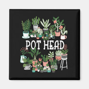 Plant liefhebber en tuinman_ Pot Head succulent Sh Magneet