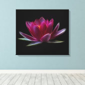 Plant Lotus Flower Water Canvas Afdruk (Insitu (Houten vloer))