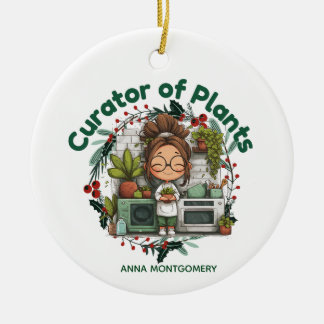 Plant Lover Curator of Plants Gardening Christmas Keramisch Ornament