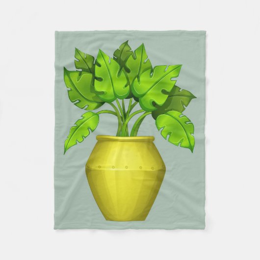 Plant Lover House Plant Fleece Deken (Voorkant)