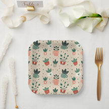 Plant Lover Papieren Borden – Botanische Feestdeco