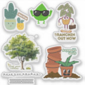 Plant Lover Sticker Sheet—Punny Mix (Devant)