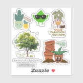 Plant Lover Sticker Sheet—Punny Mix (Feuille)