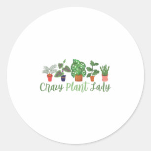 Plant Lovers   Plantie Hobby Gardener Gifts Ronde Sticker