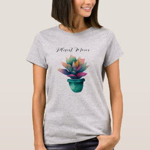 Plant Mam Colorful Waterverf Plant T-Shirt