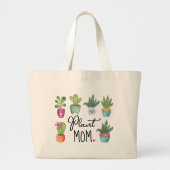 Plant Mam Fun & Cute Potlood Planten Grote Tote Bag (Voorkant)